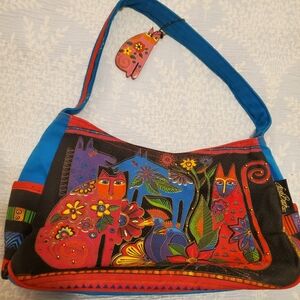 Laurel Burch Colorful Cat Design Women's Bag
